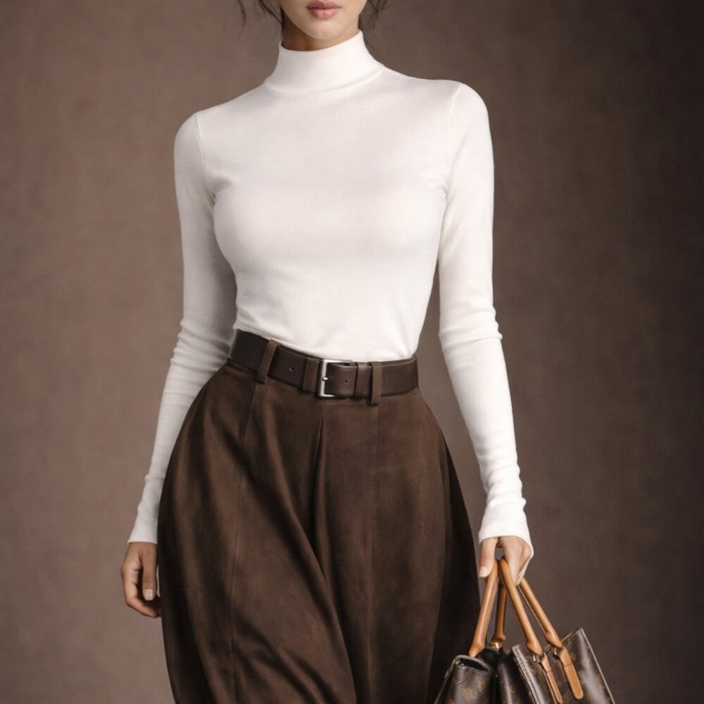 H&M Cream Ribbed Top size XS
